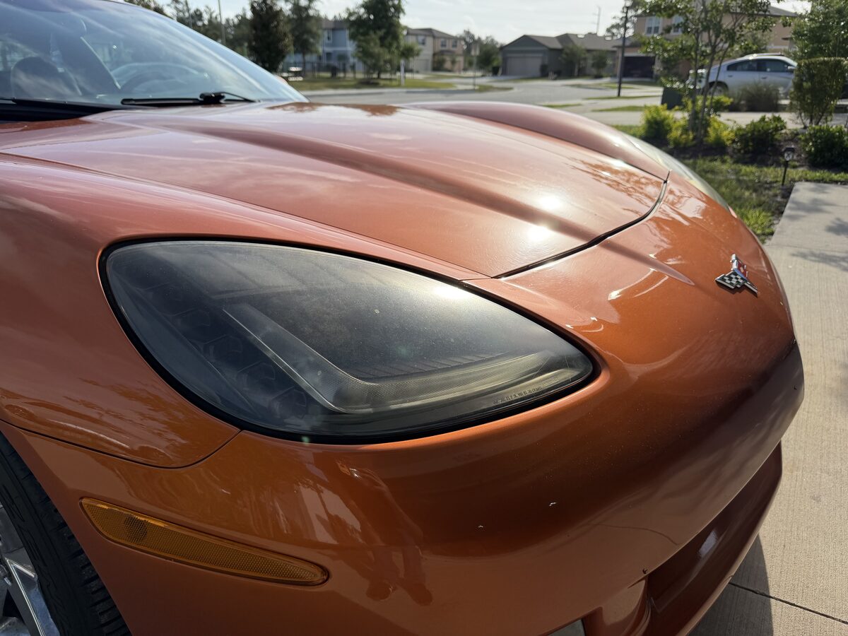 Before one-step paint correction on C6 Corvette - Abel Auto Detailing Deltona FL